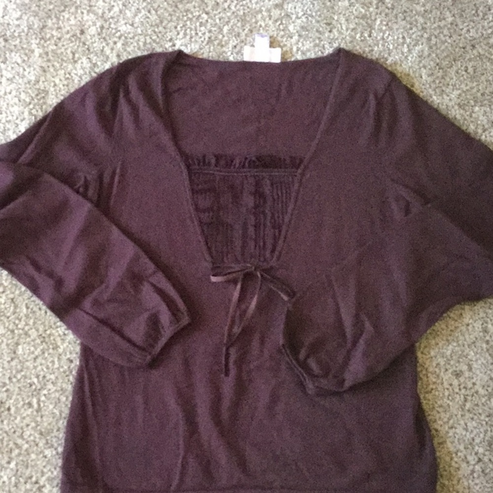 Ann Taylor LOFT deep burgundy sweater